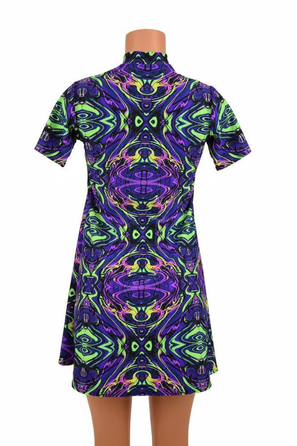 A-Line Neon Melt Dress - 4