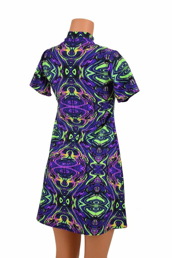 A - Line Neon Melt Dress - Coquetry Clothing