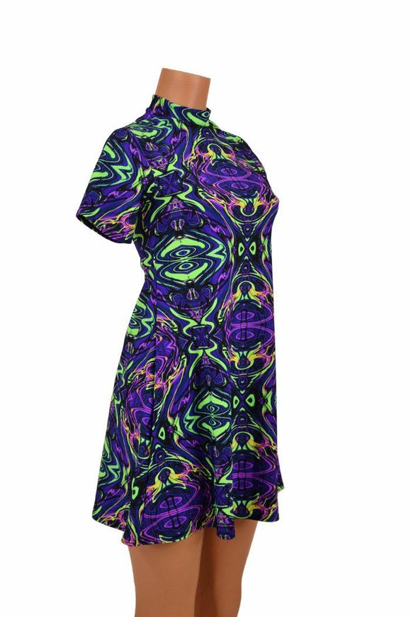 A - Line Neon Melt Dress - Coquetry Clothing