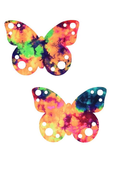 Acid Splash UV Butterfly Pasties - Coquetry Clothing