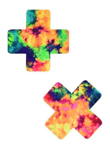 Acid Splash Cross Pasties - Coquetry Clothing