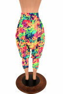 Acid Splash Drop Crotch Harem Pants with Pockets - Coquetry Clothing