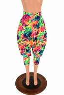 Acid Splash Drop Crotch Harem Pants with Pockets - Coquetry Clothing