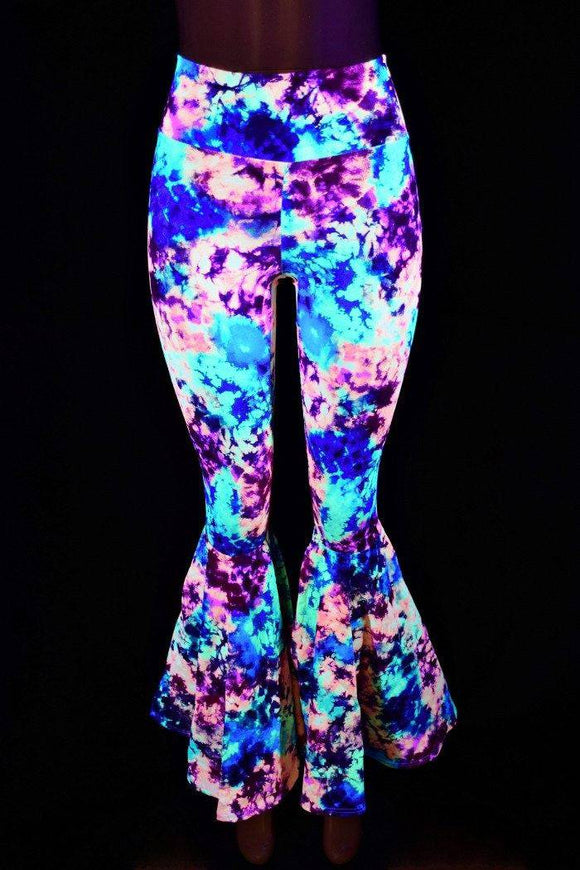 Acid Splash High Waist Bell Bottom Flares - Coquetry Clothing