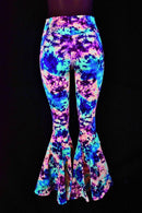 Acid Splash High Waist Bell Bottom Flares - Coquetry Clothing