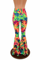 Acid Splash High Waist Bell Bottom Flares - Coquetry Clothing