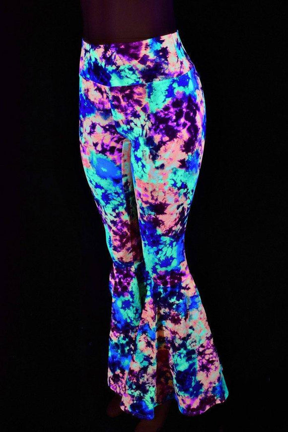 Acid Splash High Waist Bell Bottom Flares - Coquetry Clothing