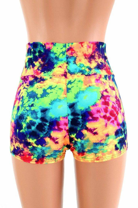 Acid Splash High Waist Shorts - Coquetry Clothing