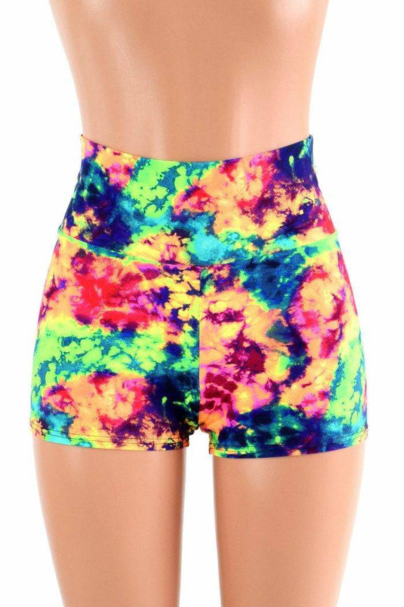 Acid Splash High Waist Shorts - Coquetry Clothing