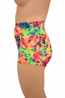 Acid Splash High Waist Shorts with Pockets - Coquetry Clothing