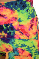 Acid Splash High Waist Shorts with Pockets - Coquetry Clothing