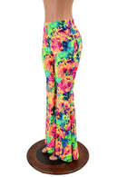 Acid Splash High Waist Solar Flares with Back Pockets - Coquetry Clothing