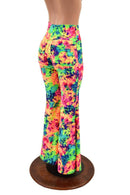 Acid Splash High Waist Solar Flares with Back Pockets - Coquetry Clothing