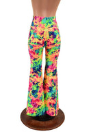 Acid Splash High Waist Solar Flares with Back Pockets - Coquetry Clothing