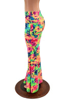 Acid Splash High Waist Solar Flares with Back Pockets - Coquetry Clothing