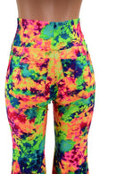 Acid Splash High Waist Solar Flares with Back Pockets - Coquetry Clothing