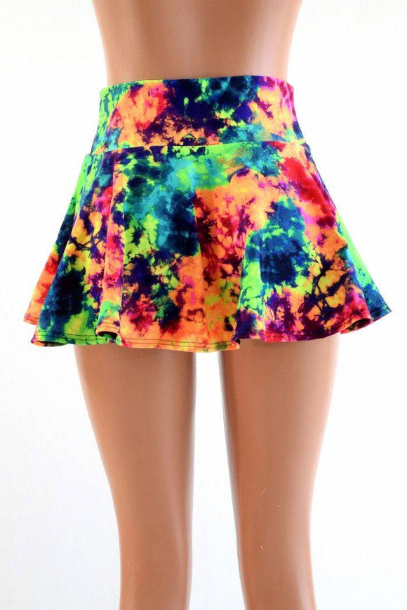 Acid Splash Mini Rave Skirt - Coquetry Clothing