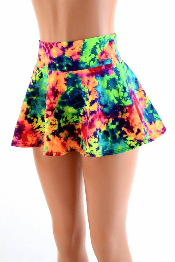 Acid Splash Mini Rave Skirt - Coquetry Clothing