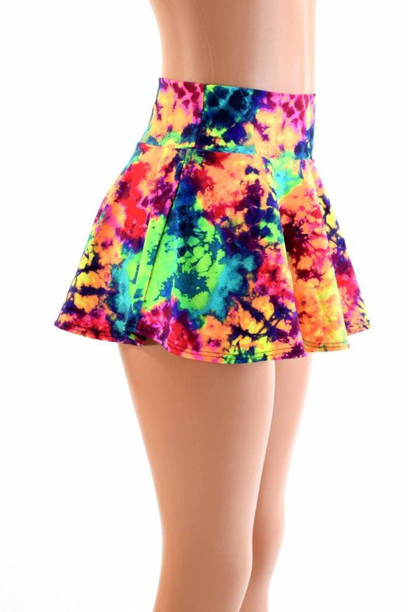 Acid Splash Mini Rave Skirt - Coquetry Clothing
