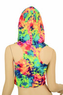 Acid Splash Racerback Crop Hoodie - Coquetry Clothing