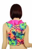 Acid Splash Racerback Crop Hoodie - Coquetry Clothing