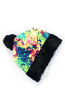 Acid Splash Sabeanie with Minky Trim - Coquetry Clothing