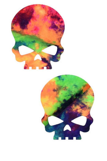 Acid Splash Skulls Pasties - Coquetry Clothing