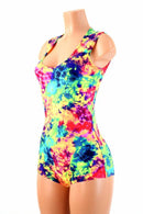 Acid Splash Sleeveless Romper - Coquetry Clothing