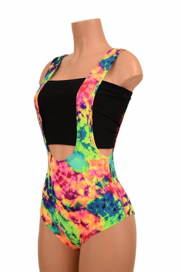 Acid Splash Suspender Romper - Coquetry Clothing