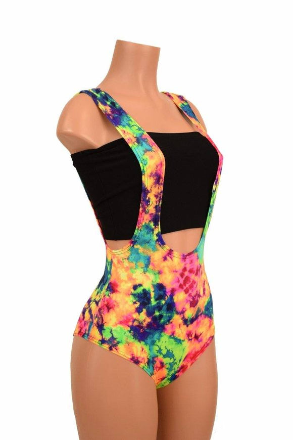 Acid Splash Suspender Romper - Coquetry Clothing