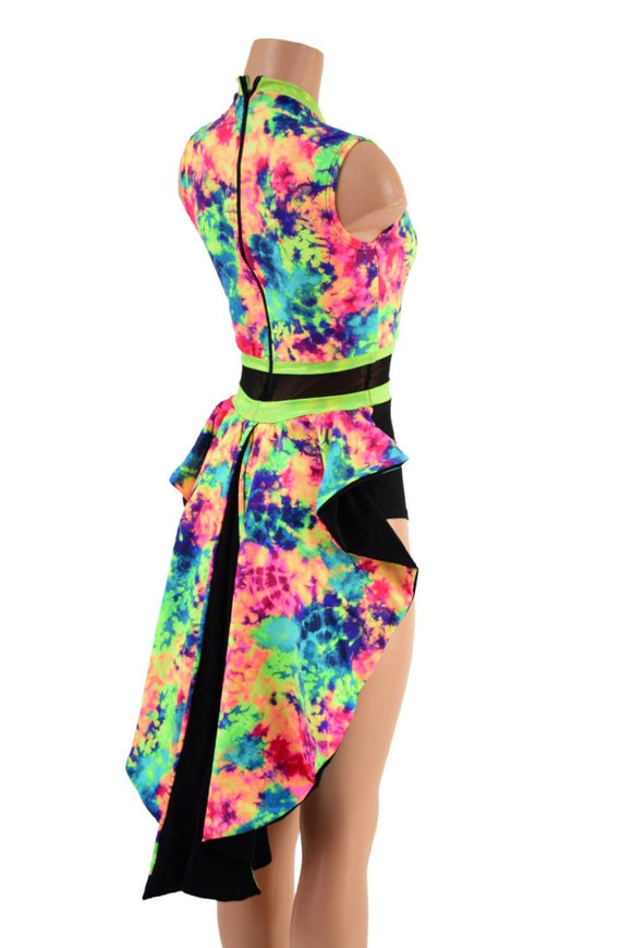 Acid Splash Tuxedo Back Romper - Coquetry Clothing