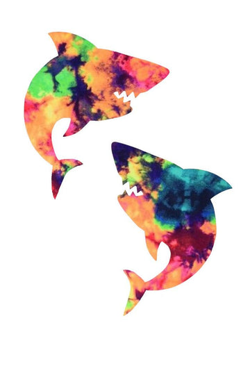 Acid Splash UV Shark Pasties - Coquetry Clothing