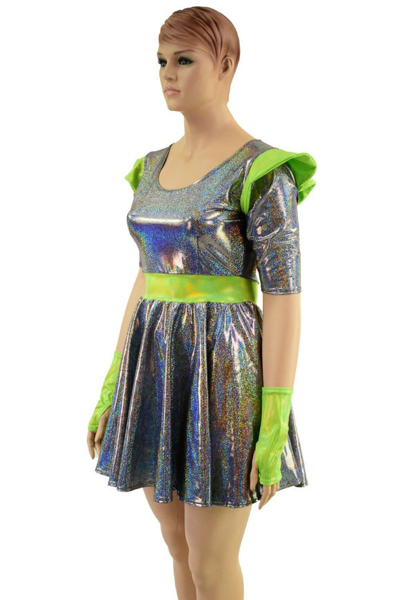 Alien Babe Dress and Fingerless Gloves Set - Coquetry Clothing