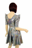 Alien Babe Sharp Shoulder Skater Dress - Coquetry Clothing