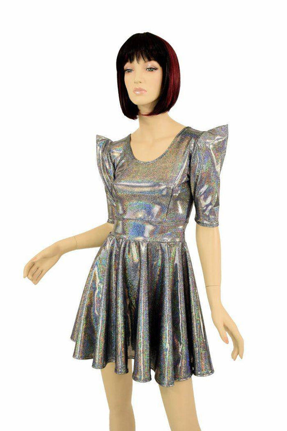 Alien Babe Sharp Shoulder Skater Dress - Coquetry Clothing