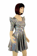 Alien Babe Sharp Shoulder Skater Dress - Coquetry Clothing