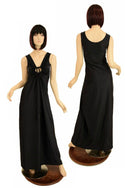 Smooth Black Grecian Gown - 1
