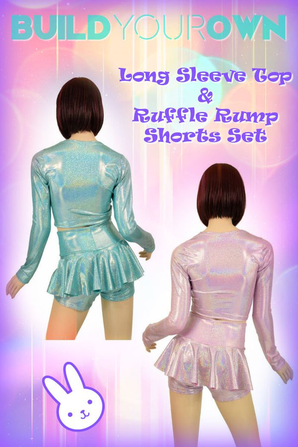 Build Your Own 2pc Top & Ruffle Rump Shorts Set - 1