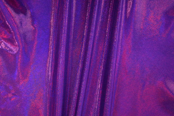 Grape Purple Holographic Spandex Fabric - 3