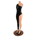 Asymmetrical Black Mystique Catsuit - Coquetry Clothing