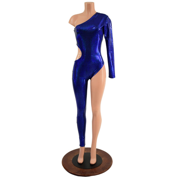 Asymmetrical Catsuit with Cutout and Brazilian Leg - Coquetry Clothing