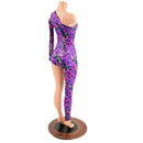 Asymmetrical Rainbow Leopard Catsuit - Coquetry Clothing