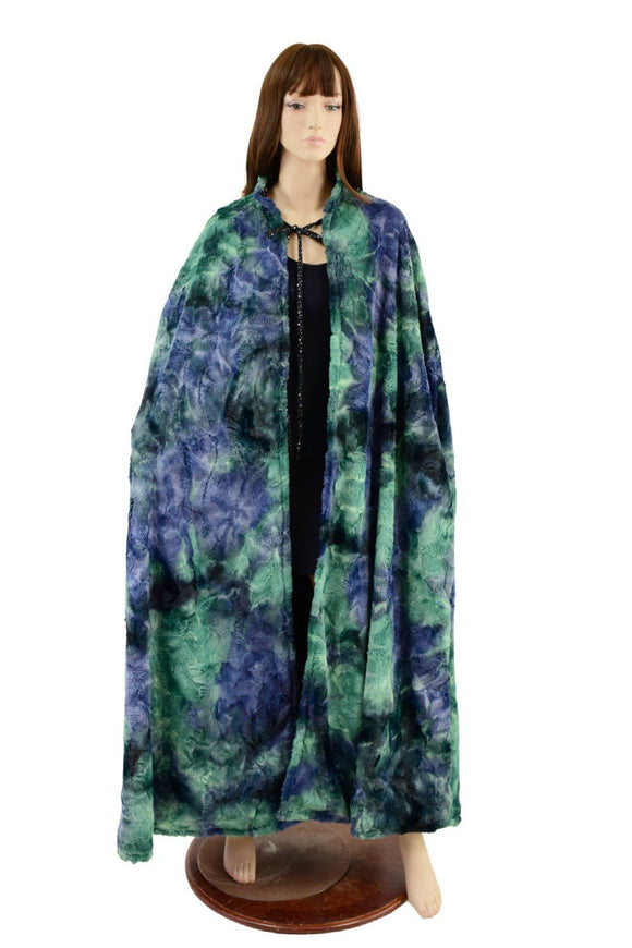 Atlantis Minky Faux Fur Full Length Cape - Coquetry Clothing