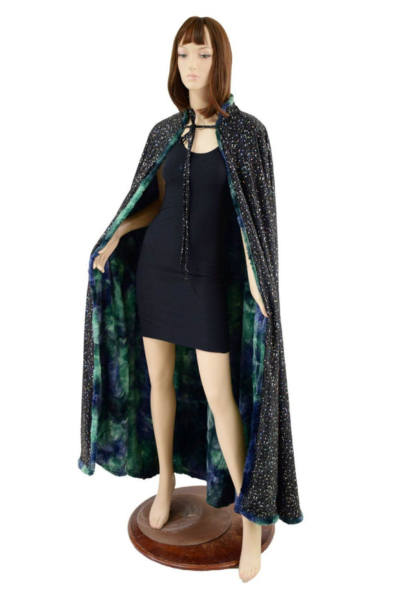 Atlantis Minky Faux Fur Full Length Cape - Coquetry Clothing