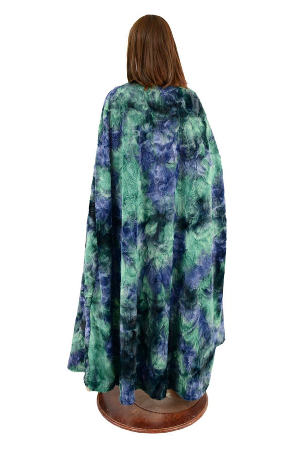 Atlantis Minky Faux Fur Full Length Cape - 5