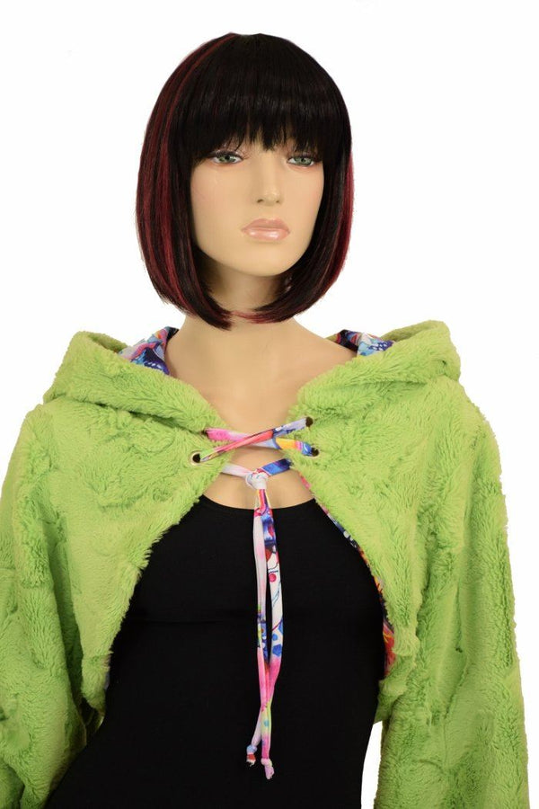 Avocado Balloon Sleeve Minky Shrug - 9