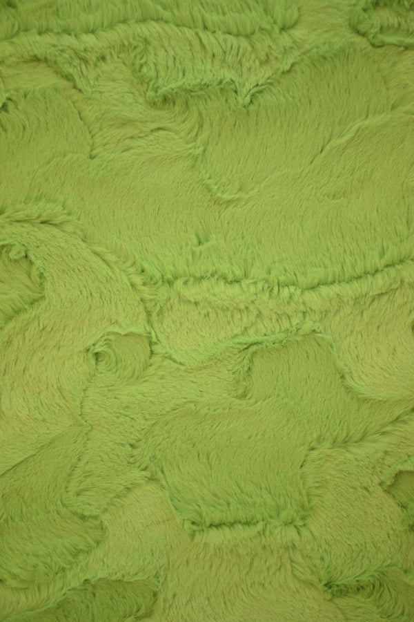 Avocado Minky Faux Fur Fabric - 1
