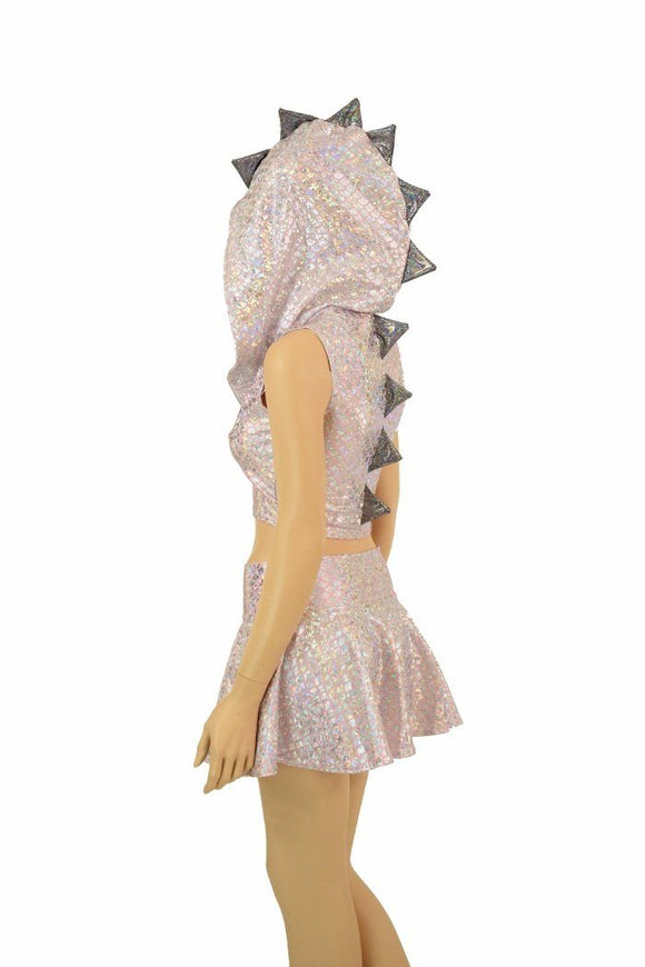 Baby Pink Dragon Zipper Hoodie Set - Coquetry Clothing