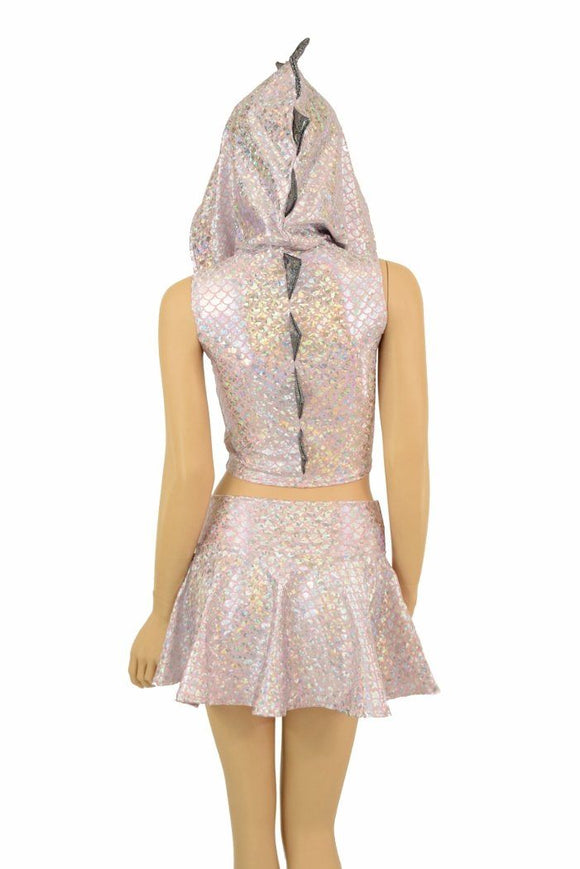 Baby Pink Dragon Zipper Hoodie Set - Coquetry Clothing