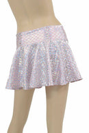 Baby Pink Mermaid Scale Rave Skirt - Coquetry Clothing
